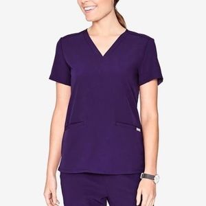 FIGS Casma Three-Pocket‎ Scrub Top Purple Limed Edition